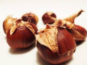 Castagne in primo piano